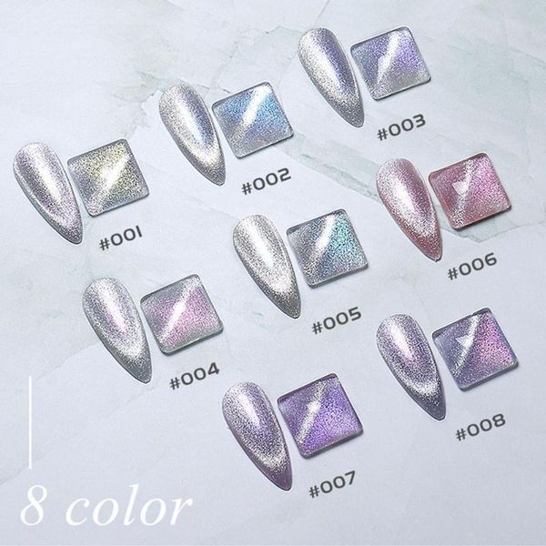 

5ml cat eyes nail polish shining cat eye nail gel long base polish lasting soak gel off holographics uv m8i8, Red;pink