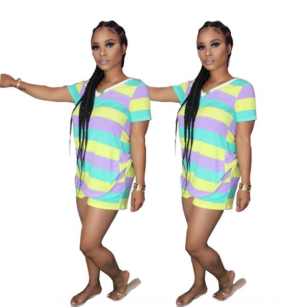 

m6337 ​​симпатичный полосатый набор m6337 ​​женщин женские два-piececute двухсекционный полосатые двух частей набор aoywe, Gray