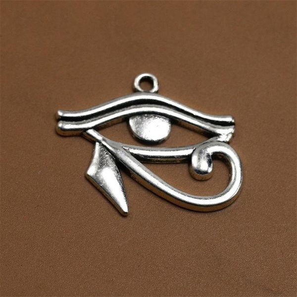 

genuine 100pcs alloy rah egypt eye of horus egyptian antique silver bronze charms pendant for necklace jewelry making findings 27x33mm 1606, Bronze;silver