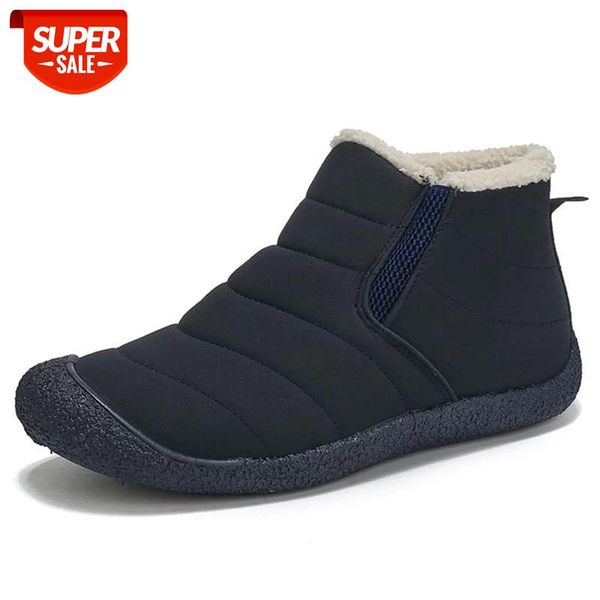 

2020 new men boots ankle plus size winter snow boots waterproof men's super warm furry outdoor male work shoes plus size #sc1s