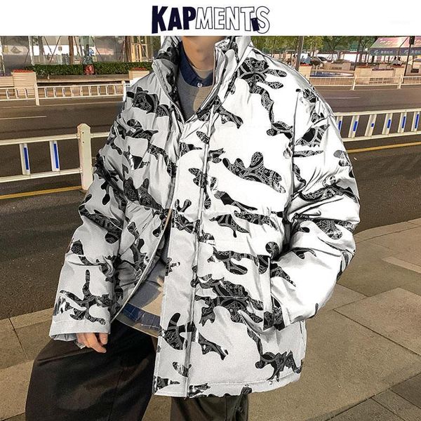 

kapments winter parkas men hip hop printed japanese jackets 2020 mens vintage coats fashion windbreaker male harajuku jacket 5xl1, Black