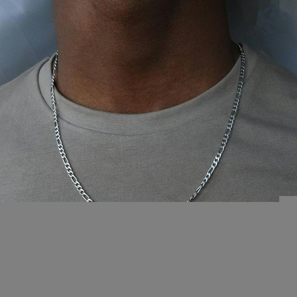

2021 fashion classic figaro chain necklace men stainless steel long necklace for men women silver color gold chain jewelry