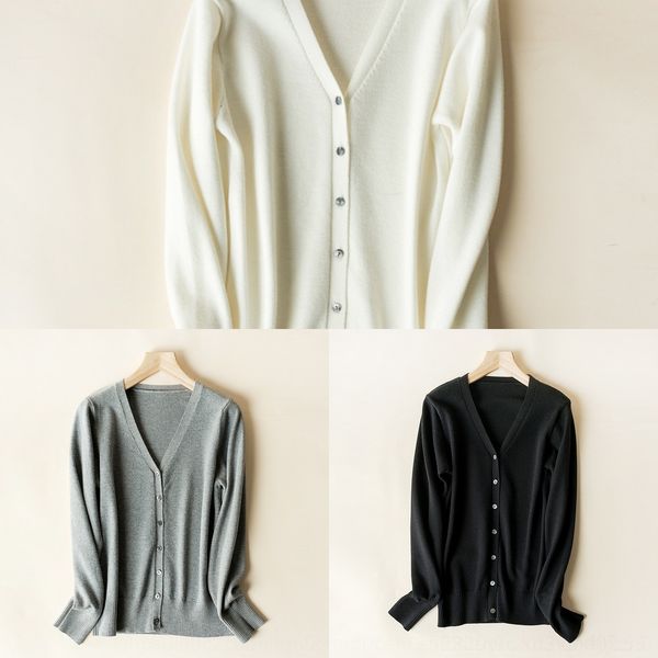 

51q81 spring net autumn woolen coat woolknitted woolen cardigan women's v-neck wool sweater and red short thin sweater coat q1up8, White;black