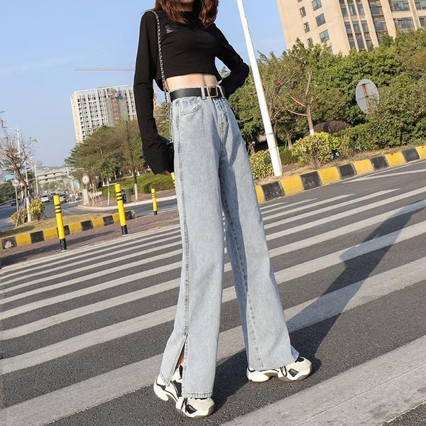 

high waisted wide leg jeans blue baggy jeans women denim fashion pants streetwear 2020 new straight leg trousers1