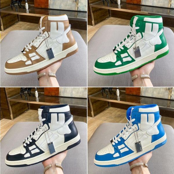 

skel-spring sport 2022 luxury designer shoe hi men bones leather footbed 38-45 upper eva shoes low-sneakers high-shoe applique t lmmk