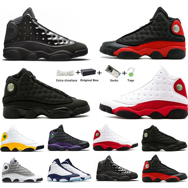 

13 13s mens basketball shoes sneakers black cat bred chicago del sol obsidian phantom powder blue singles day men women trainers sports shoe