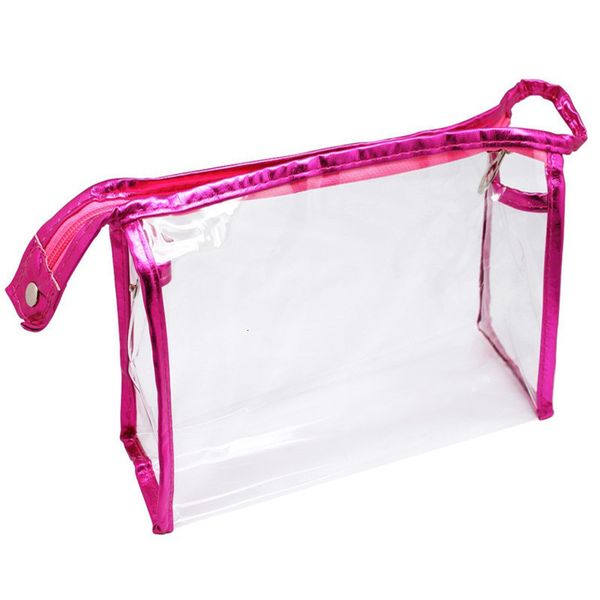 

transparent multifunctional portable waterproof pvc cosmetic makeup case hand pouch organizer zipper cosmetics bag for travel
