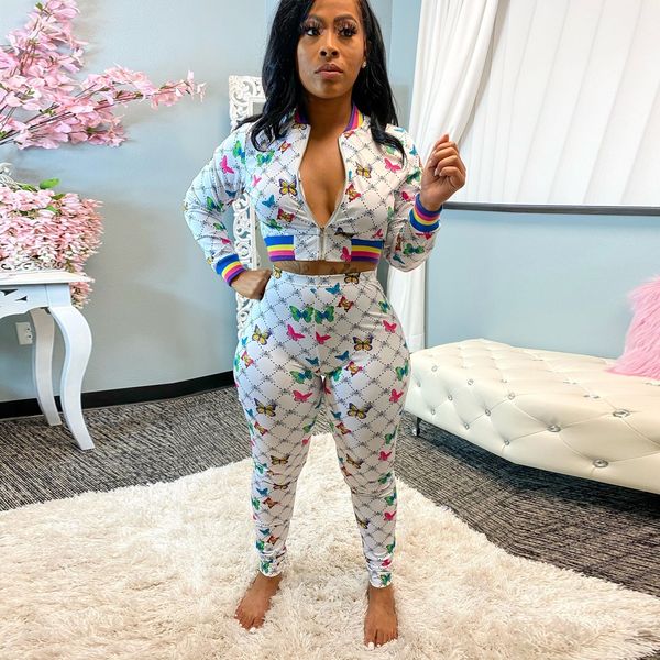 

ipy4v 8627 autumn and winter fashion printing long two-piece 1688 8627 winter autumn women's and butterfly fashion butterfly printing s, Gray