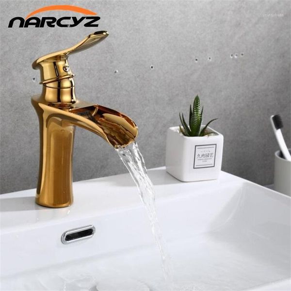 

bathroom sink faucets basin faucet european style washbasin gold/black and cold waterfall 0321