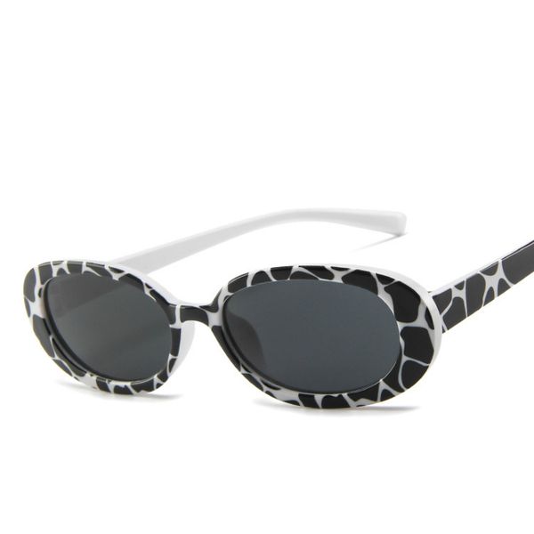 

cow black spots printing sunglasses women 2019 fashion small shapes oval sun glasses uv400 shades tiny eyewear gafas de sol