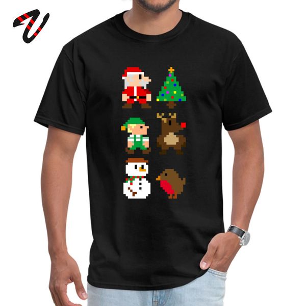 

xmas gift new tshirt 8 bit christmas deer tree santa claus print o neck s for fun sport hooded sweatshirt hoodie men t shirt