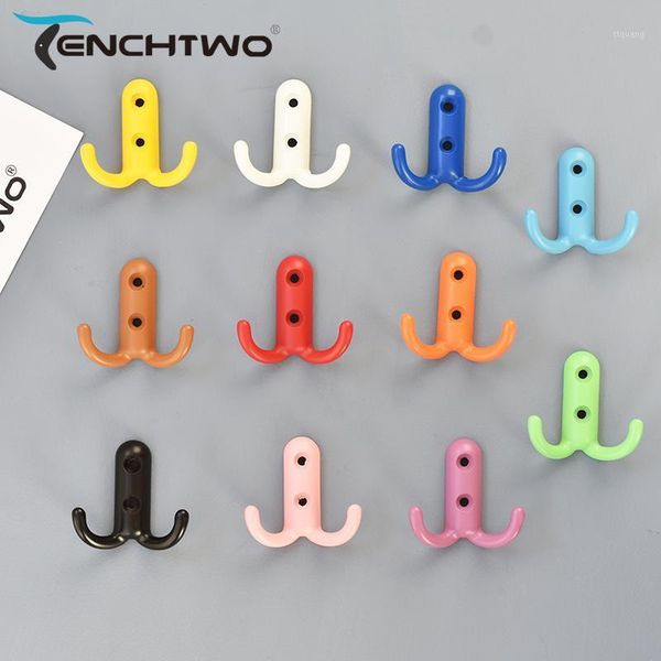 

tenchtwo multicolor metal wall key holder towel clothes hooks decorative kindergarten children satchel door wall hanger1