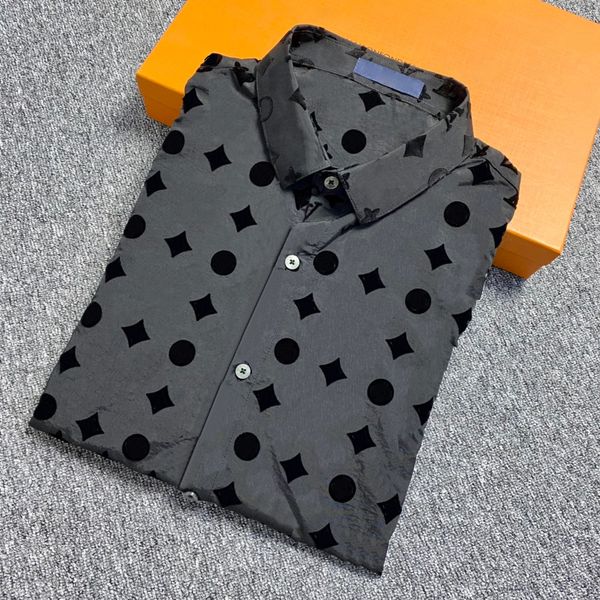 

1a979a mens shirt embroidery long sleeve letter solid color slim fit casual business clothing long-sleeve shirt luxury designer casual shirt, White;black