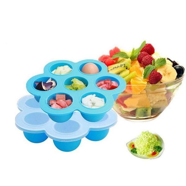 

7 holes baby food storage box egg bites molds sile diy kids food boxes reusable storage container er tray jllvlb xhlight