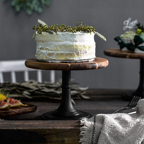 

cake plate stand wooden plate high base cupcake dish party filming props dessert dish wedding tray decoration display