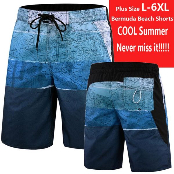 

big size 5xl 6xl mens gym quick dry shorts summer gradient breathable elastic shorts men bermuda beach cool male boy, White;black