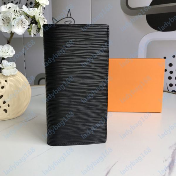 

new fashion mens wallets classic men wallet stripes textured wallet multiple bifold small wallets with box 19cmx10cm, Red;black