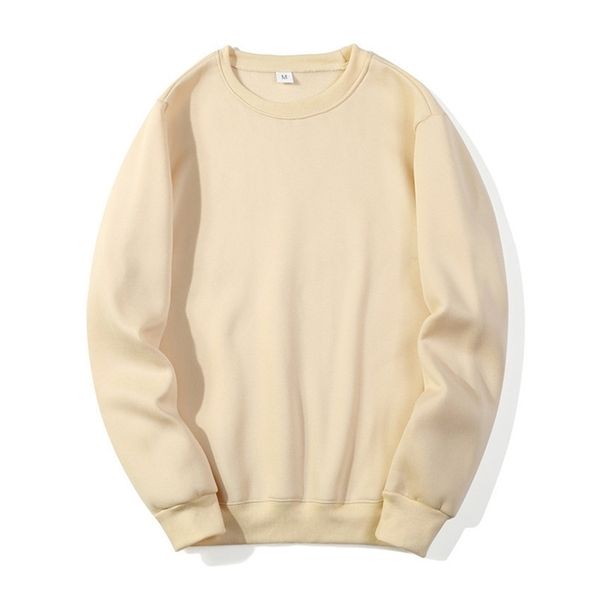 

solid color sweatshirt man/women hoodie crewneck sweatshirts winter autumn fleece hoody casual streetwear special price 201127, Black
