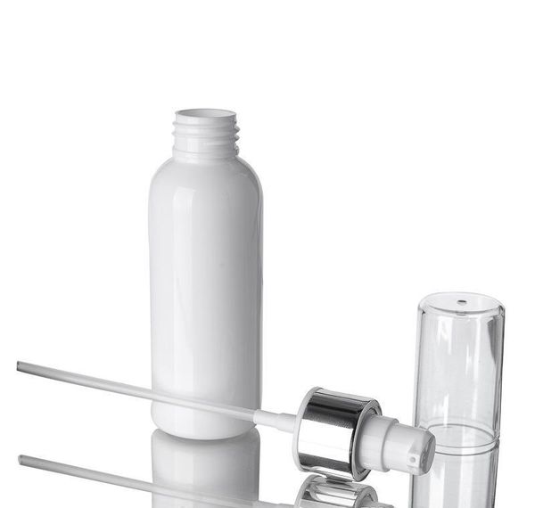 

100ml empty white plastic atomizer spray bottle lotion pump bottle travel size cosmetic container for perfume jlloba lucky2005