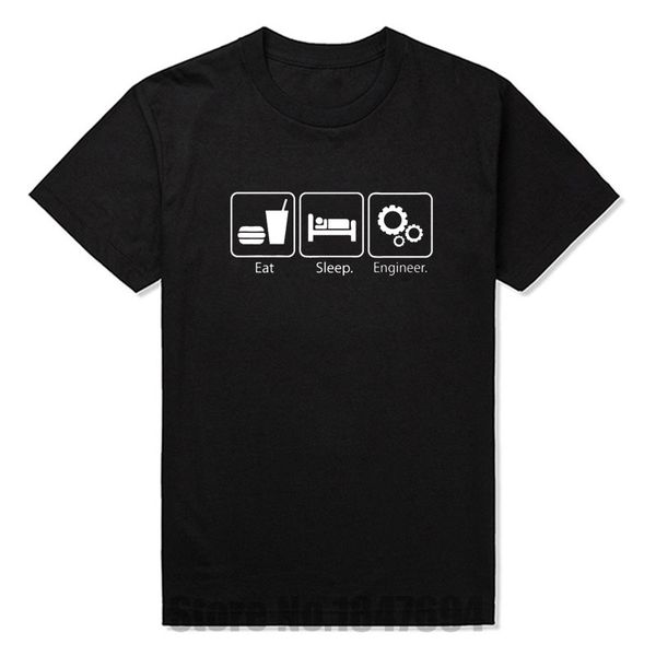 

новая мода eat sleep инженер с коротким рукавом инженерная карьера профессия смешной технология спортивной толстовка с капюшоном hoodie мужч