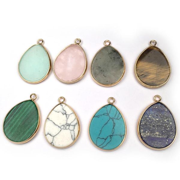 

trendy natural stone pendant quartz charms pendants for jewelry making diy necklaces accessories gifts for women, Silver
