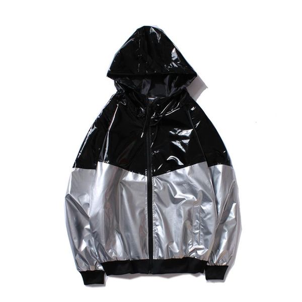 

men's jackets 2021 fashion personality windproof stitching jacket street tide male streetwear hip hop quality top, Black;brown