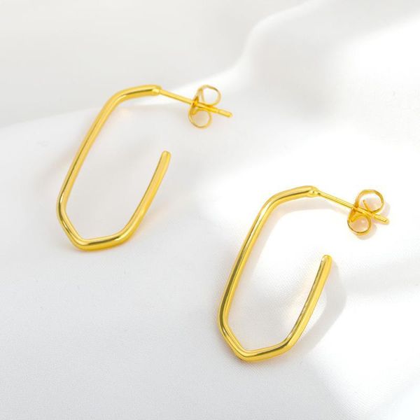 

trendy nickel earrings fashion jewelry earrings square stud for women brincos statement halloween gift1, Golden;silver