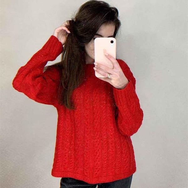 

2021 autumn winter stylish knitted sweater fashion loose pullover female casual sweaters 4 colors, White;black