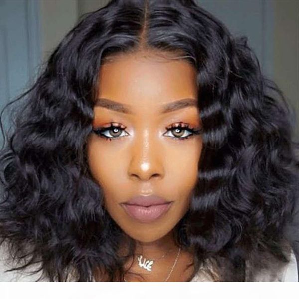 

cexxy short wig lace front human with baby 13x4 brazilian wavy remy hair bob for women 13*6 t part wigs, Black;brown