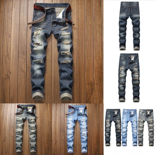 

93rus jeans hole designer new fashion mens man jacket mens new crane embroidery fall chinese size jeans men s designer, Black