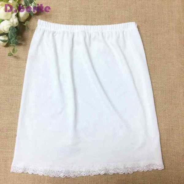 

women waist slip lady black white short underskirt soft and comfortable cotton length 40cm petticoat half slips yyy9381