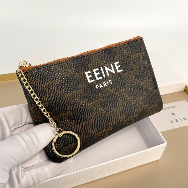 

spring 2021 new arc de triomphe zero wallet multi function key ring printed calf pickup bag