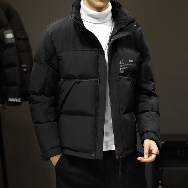 

2021 new casaco de algodo masculino inverno a nova listagem na moda marca verso coreana preto bonito grosso acolchoado roupas frete c0xp, Black