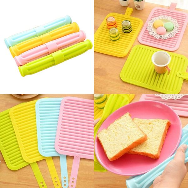 

silicone table pads multi colors large size anti slip mat kitchen accessories heat insulation mats new arrival 6 1hj l1