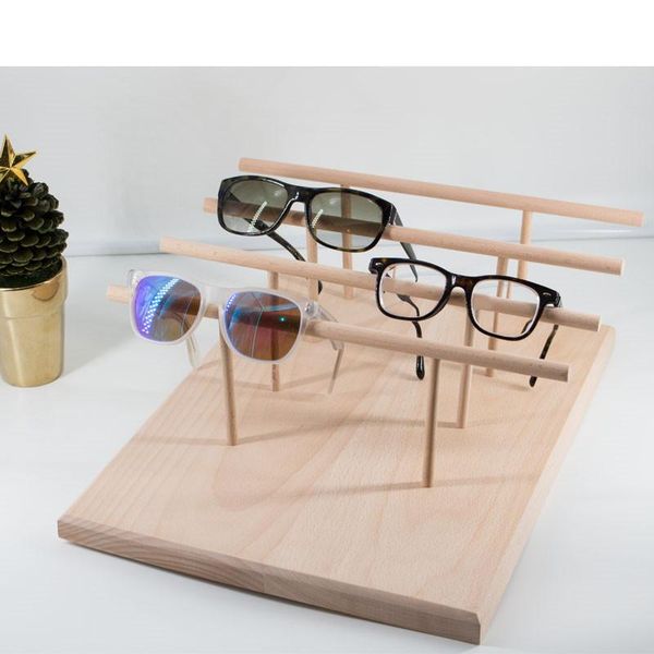 

твердое деревянные солнцезащитные очки держатель стеклянного дисплея, Pink;blue