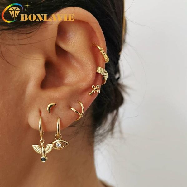 

hoop & huggie gold earrings small for women mini circle tiny vintage accessories gift, Golden;silver