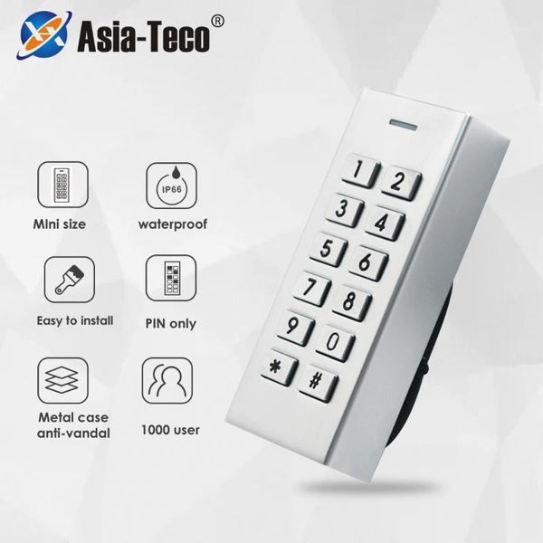 

fingerprint access control waterproof ip66 mini size pin only door lock standalone controller keypad password entry 1000 users1