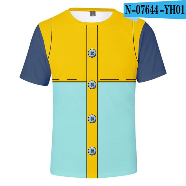 

seven deadly sins meliodas short-sleeve classic anime man printed cosplay 3d print shirts horror horror oversized men clothing