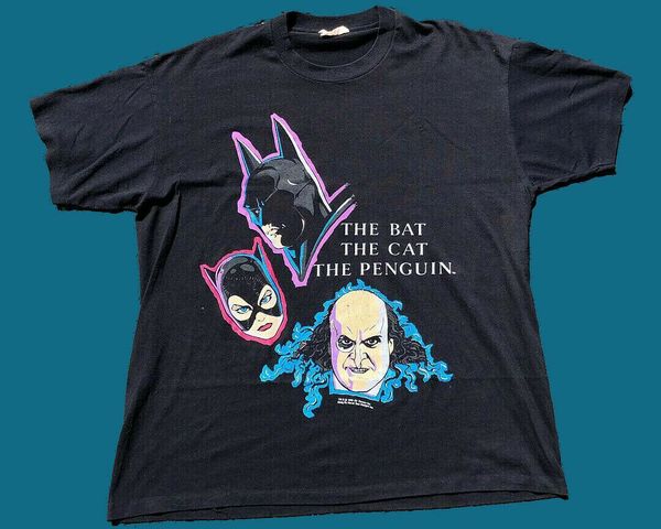 

vintage rare batman t shirt batman returns 1992 size s 2xl reprint sport hooded sweatshirt hoodie