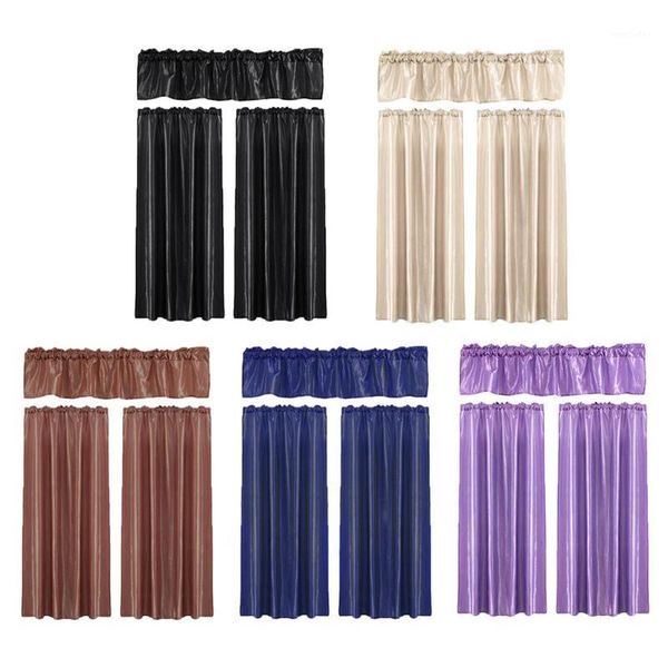 

curtain & drapes discoloration solid color blackout window valance thermal drape 3pcs1
