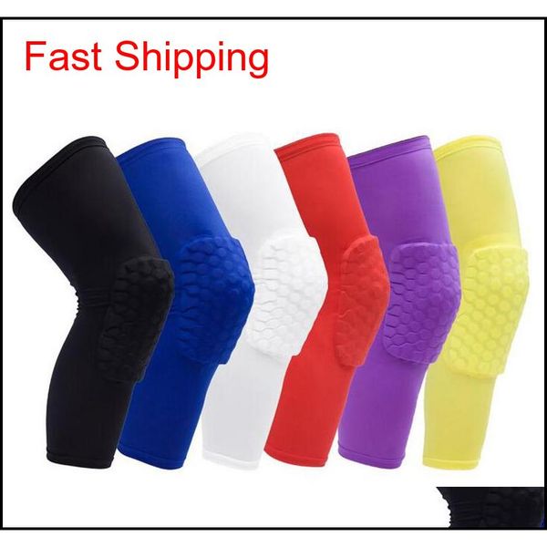 

honeycomb sports safety tapes volleyball basketball knee pad compression socks knee wraps brace protection fashion accessories single pack, Black;gray