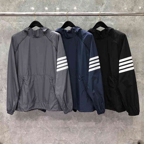 

dongguan brand daizhiying tb jacket men's new spring and autumn thin pilot fashion hoodie, Black;brown