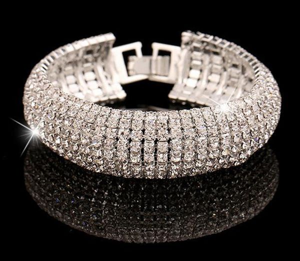 

bracelets & bangles roman rhinestone mesh cuff bangle bracelet, Golden;silver