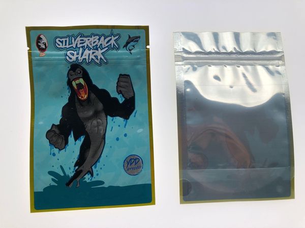 

silverback shark shark bakery jokes up smell-proof resealable smell proof bags local 3.5-7g mylar bags empty bag wmtaal bdesybag