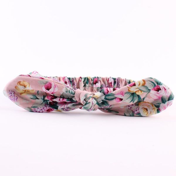 

wholesale new style cute floral printed knotted bow headband fashion flower girl turban headband headwrap 240pcs, Slivery;white