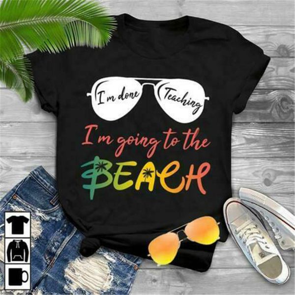 

teacher i'm done teaching i'm going to the beach ladies cotton s 3xl streetwear casual hoodie designers t shirts sweatshirt