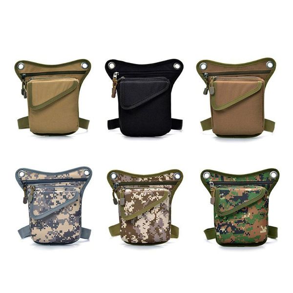 

men motorcycle rider tactical drop leg bag thigh utility waist belt vintage outdoor pouch hip fanny pack zipper bag