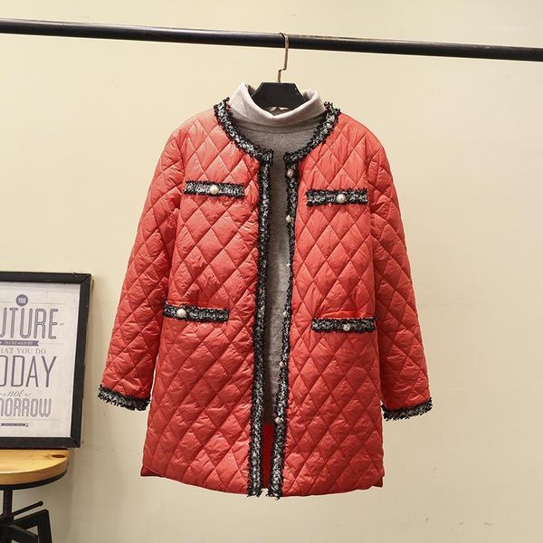 

oversize chic women's padded jacket winter new 2020 slim and loose style quilted embroidered light cotton coat1, Black