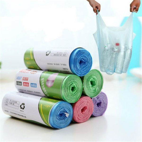 

trash bags rubbish garbage bin liners kitchen toilet black waste kit with handle environmentally friendly vest type bags1
