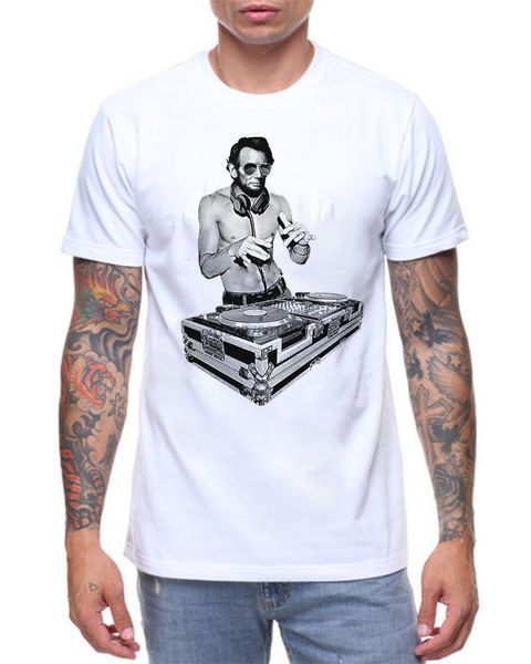

dj abraham lincoln t shirt funny decks vinyl muisc birthday present sport hooded sweatshirt hoodie